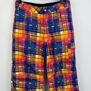 COLUMBIA Girls Plaid Geometric Ski Snowboard Pants
